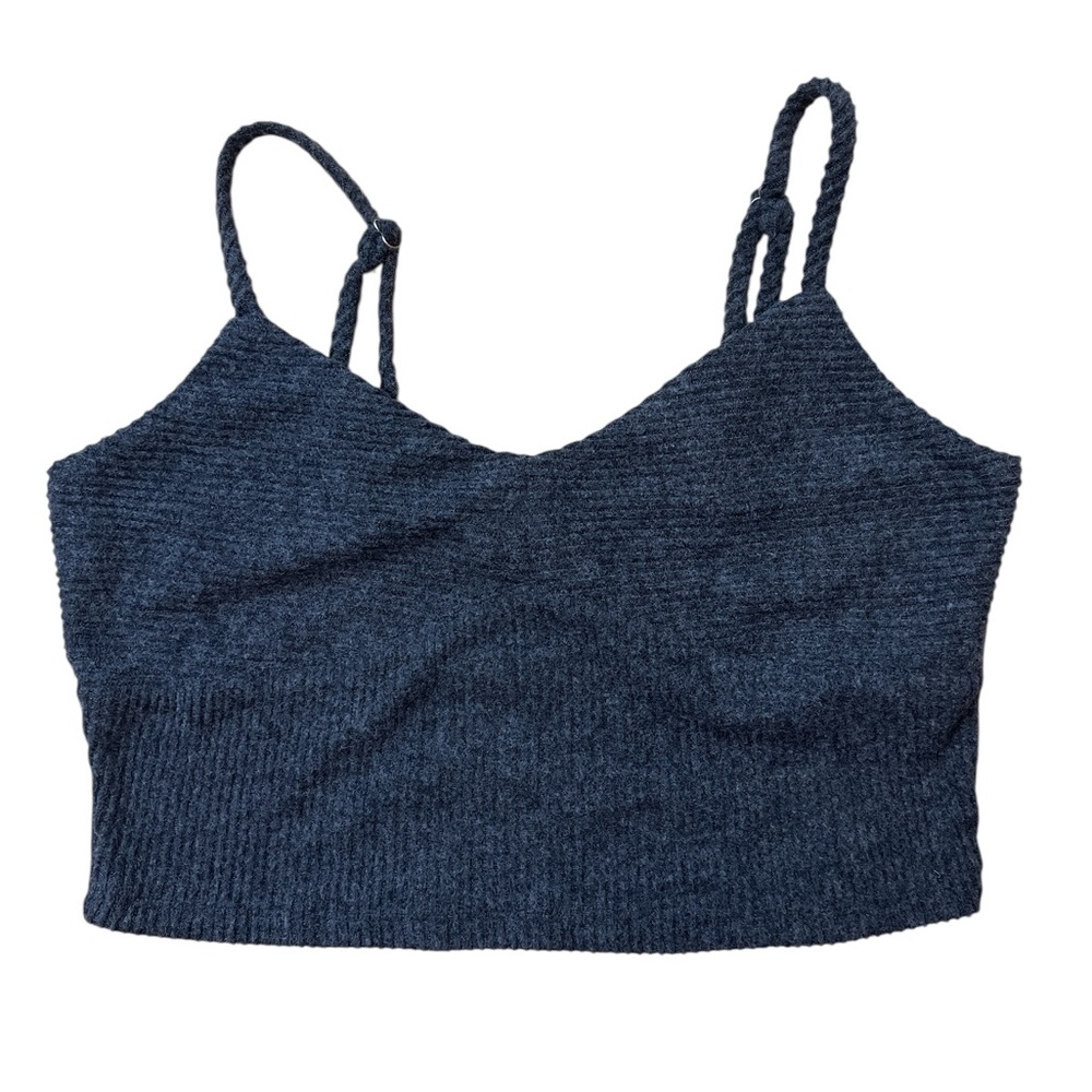 Sage The Label Gray Sweater Crop Top